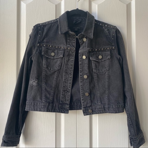 cropped & distressed denim jacket ⚡️🖤 
- never worn - Picture 2 of 2